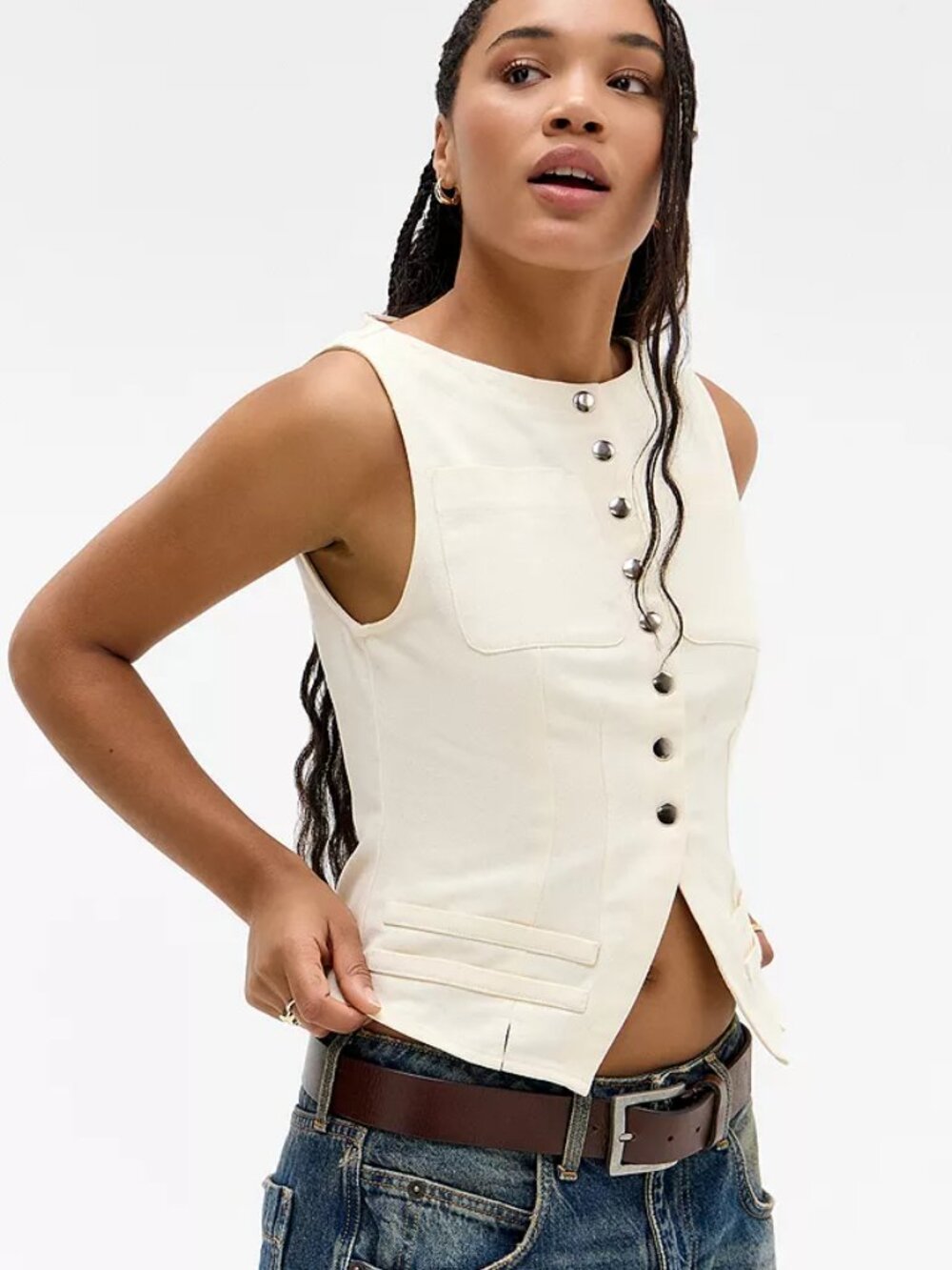 VRG GRL Suki denim vest